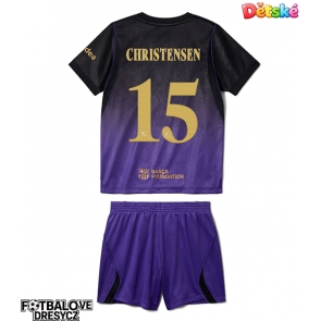 Barcelona Andreas Christensen #15 Dětské Venkovní dres komplet 2026-27 Krátký Rukáv (+ trenýrky)